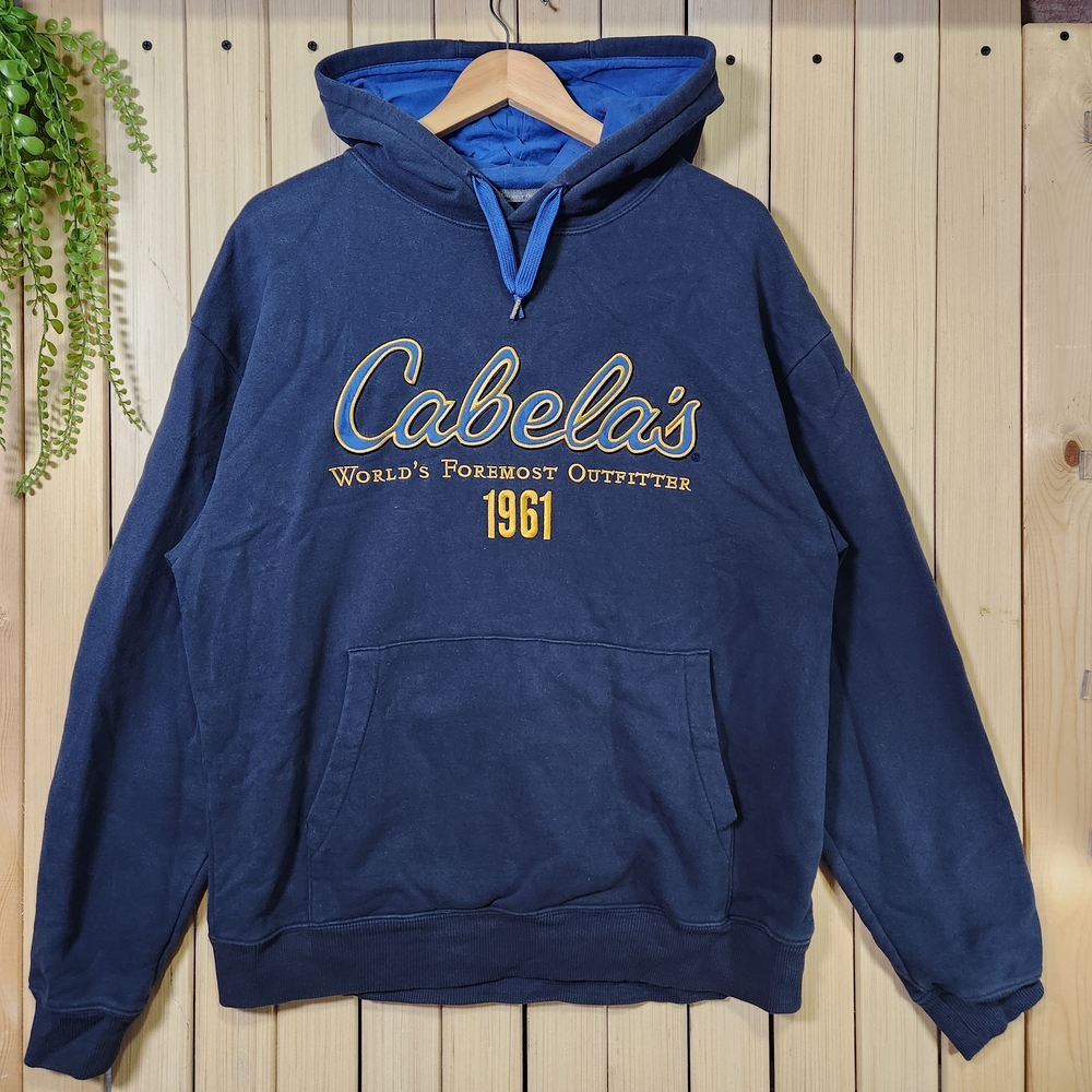 Cabela's Men's Hoodie Blue Size L, Heavy Hoodie